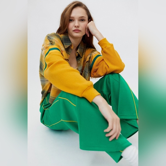 BDG - Yellow & Green Caleb Sporty Shirt - Picture 2 of 9